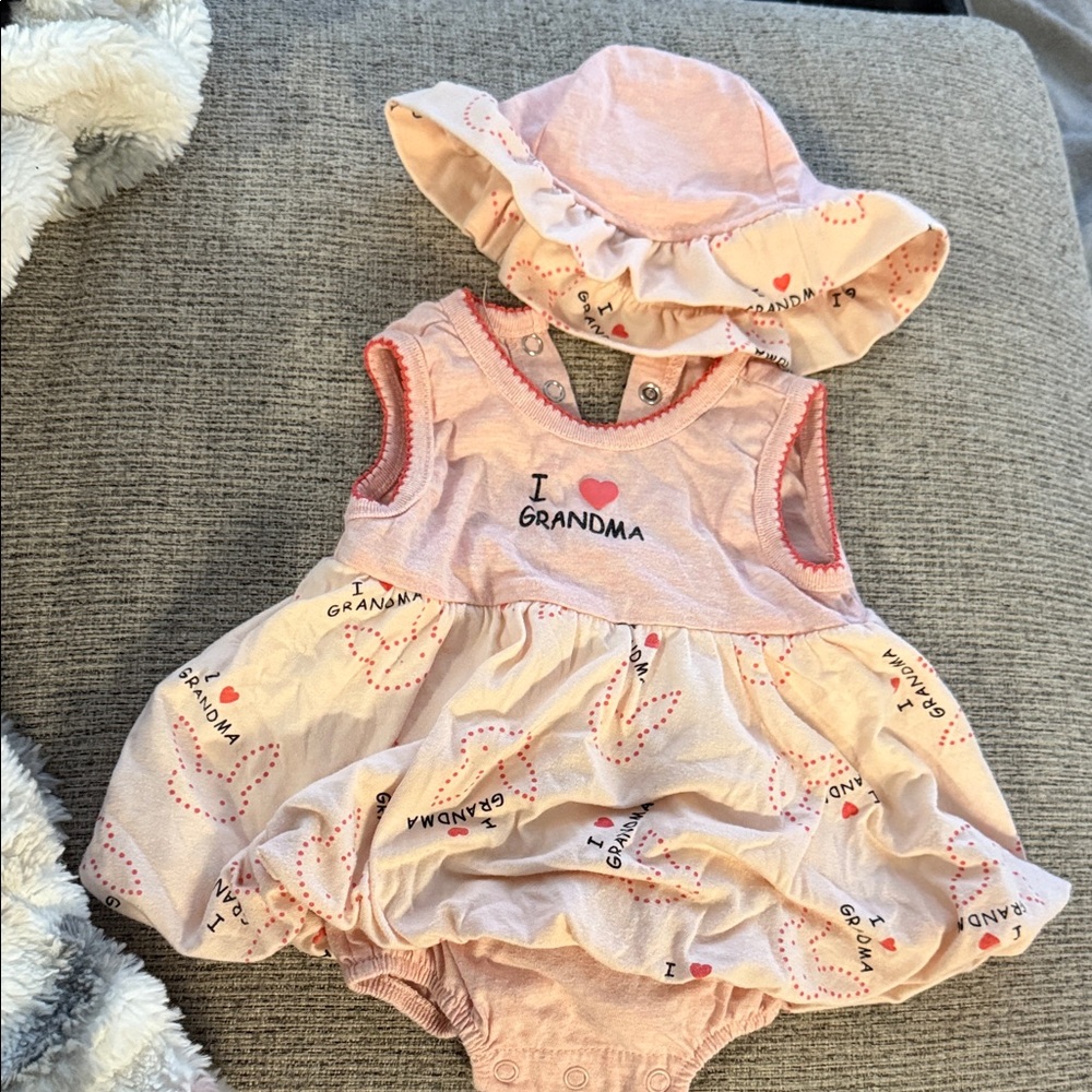 Pink Baby Outfit with Hat